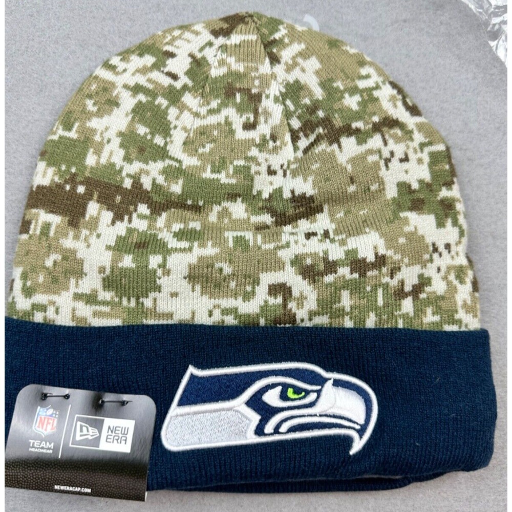 Seahawks New Era NFL Team Camo Beanie